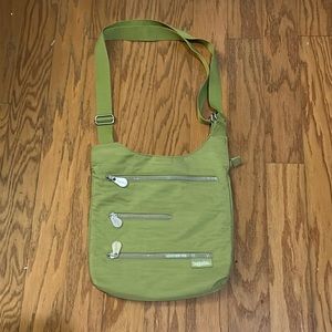 Baggallini Women's Lime Green Triple Zip Front 3 Crossbody Bag Top Zip Organizer